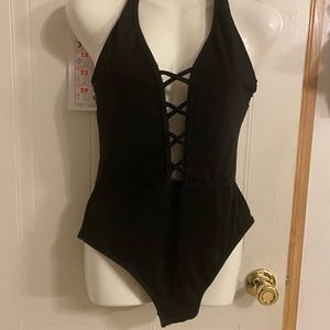 Unbranded Basic Black One PC Swimsuit Sz S VGUC 😊😊